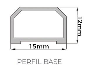 PERFIL BASE MAMPARAS CORREDERAS